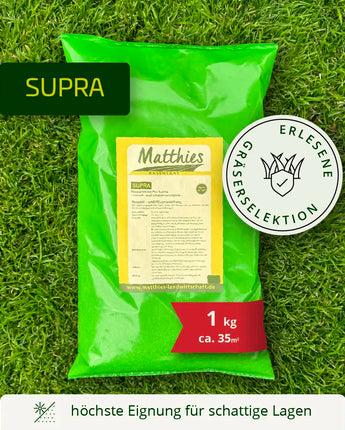 Rasensaat Sonnen- und Halbschattenrasen Premium "Supra"